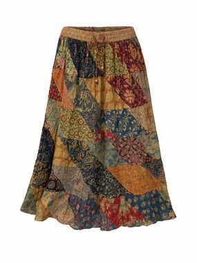 Hippie Forever Handmade Patchwork Skirt Womens SZ OS Enchanted Dreamy Boho Fairy